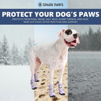 Spark Paws Dog Winter Boots, Waterproof Snow Booties - Lilac / Size 3: 2"x2.5"(W*L) (Pack of 4) - image 3
