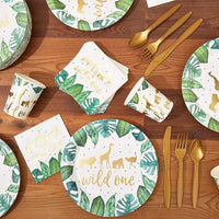 Sparkle and Bash It's a Boy Napkins, Blue & Gold Foil, 3-Ply - Wild one / 5 x 5 Inches - image 3