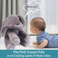 Dimple Kaia Peek-A-Boo Elephant, Interactive Singing Plush Toy - Grey Elephant - image 4