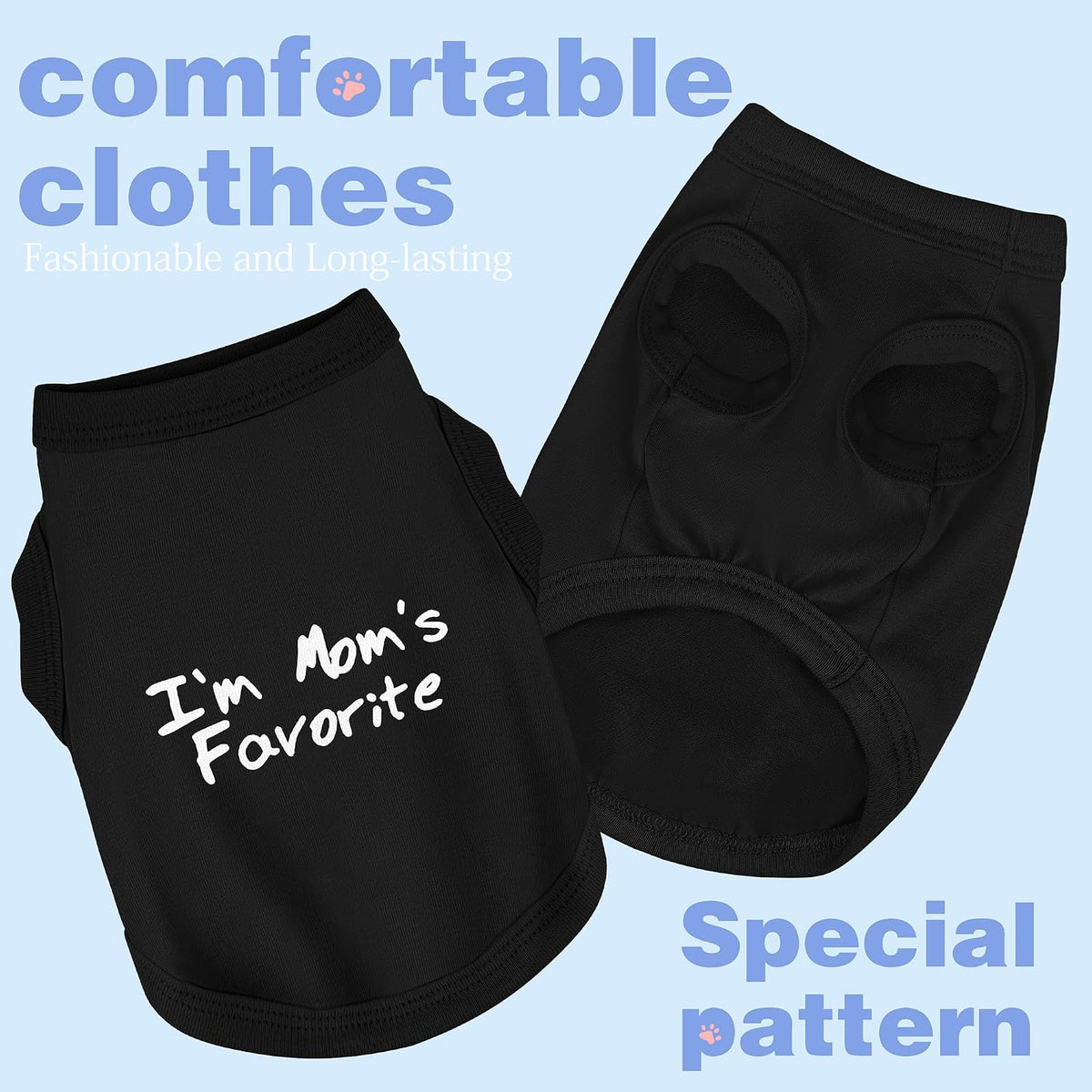 Cozy Sleeveless Canine Wear Dog Clothes, Soft, Lightweight - Black / 3XL-(35~55lb) | Chest(~30") - image 2