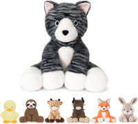 Niuniu Daddy Weighted Stuffed Animals - 3.5 Pounds / Cat / Sitting