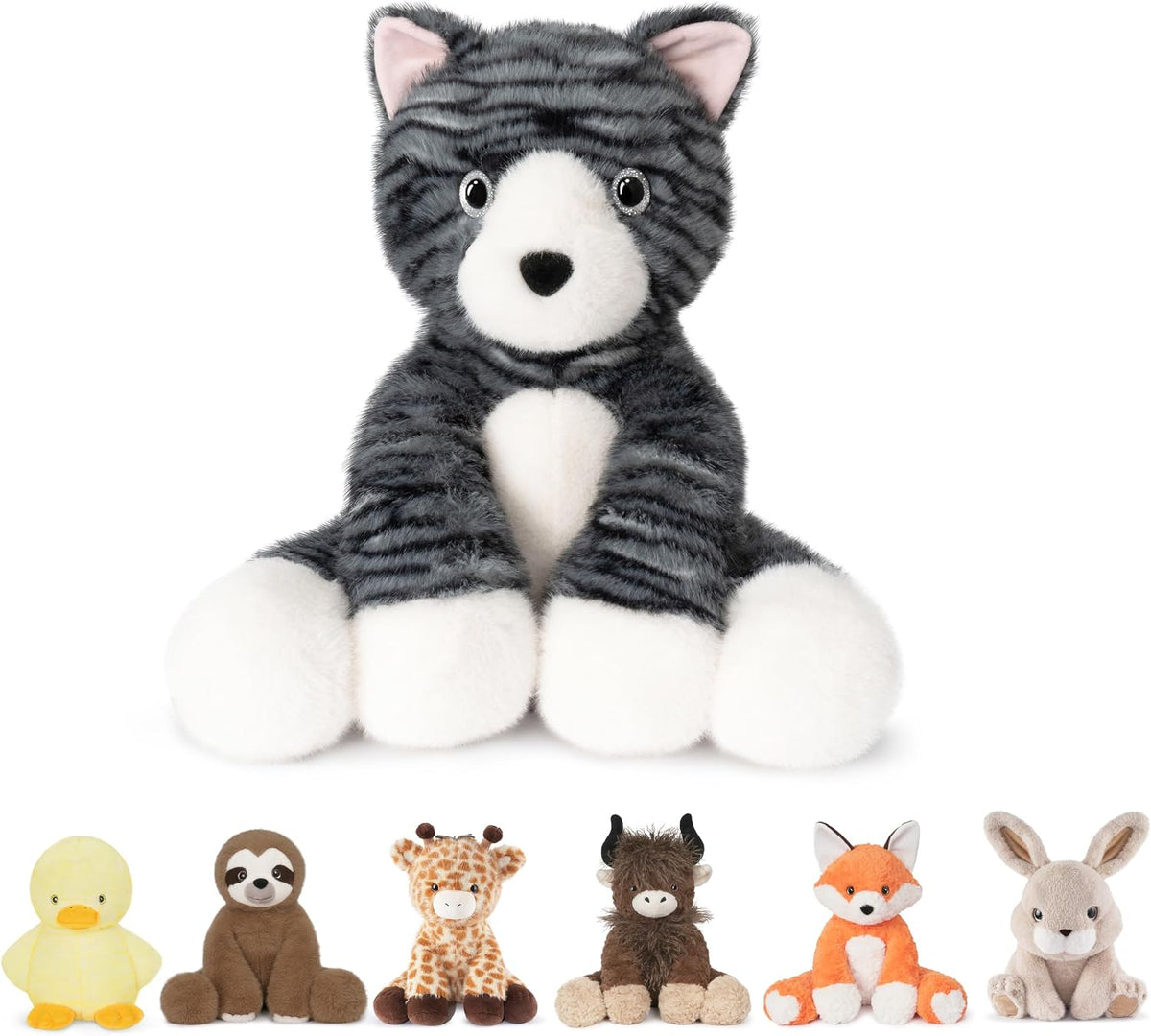 Niuniu Daddy Weighted Stuffed Animals - 3.5 Pounds / Cat / Sitting