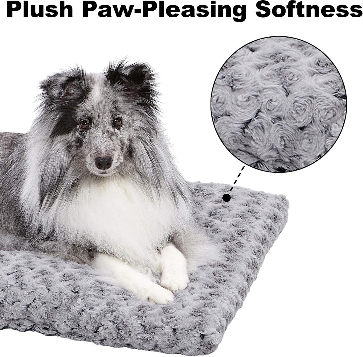 MidWest Homes for Pets XXS QuietTime Deluxe Gray Ombré Swirl Plush - Gray / 18 inch - image 4