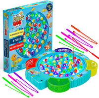 IPIDIPI TOYS magnetic fishing game with rotating board, colorful fish and fishing poles