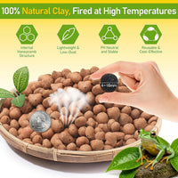 10LBS Organic Expanded Clay Balls Terrarium Substrate for Reptiles – Daily Care for Reptiles And Amphibians - 6LB - image 2