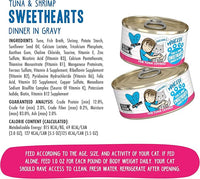Weruva BFF Minced Natural Wet Cat Food, Tuna and Shrimp Sweethearts in Gravy, 5.5oz Can, Pack of 24