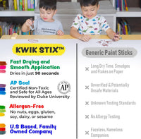 Kwik Stix Solid Tempera Paint Sticks, 12 Colors - Multicolor - image 2