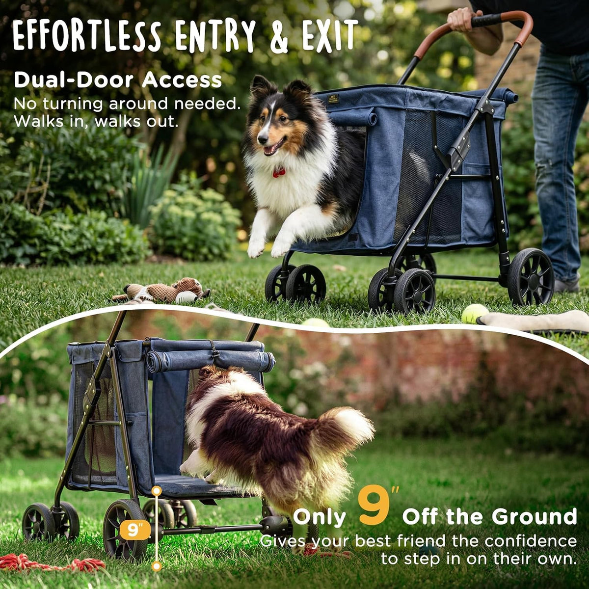 CANINE CANYON Scout Pet Stroller - Navy Blue - image 3
