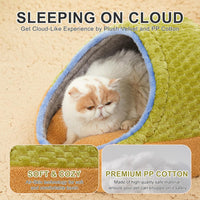 Cute Cat Beds for Indoor Cats, Cave Bed for Kittens - Medium / Green - image 4