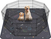 LOOBANI Washable Pee Pads for Dogs: Extra Large Dog Pee Pad Reusable 72" x 72", Absorbent Pet Whelping Pads, Waterproof and Non-Slip Dog Training Mats for Crate, Playpen, Floor, Sofa, Cage, Grey