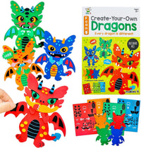 VKPI 4 Butterflies Foam Art Crafts Gift Kit - Dragons