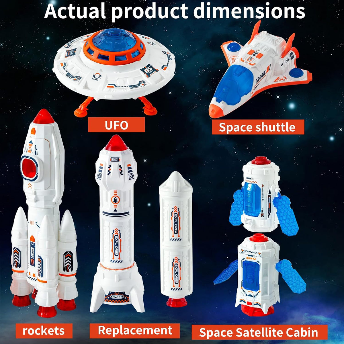 Wbzle space shuttle toy and rocket playset with astronauts, light and sound - view 27