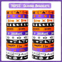 MGparty Halloween party favors, 72 slap bracelets and rubber wristbands with spooky designs - view 4