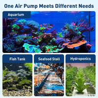 hygger Aquarium Air Pump, Ultra Quiet Oxygen Aerator with Air Stone Airline Tubing Check Valve - Large - image 4