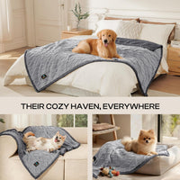 Luciphia Waterproof Dog Blanket - Light Grey / M (57" x40") - image 4