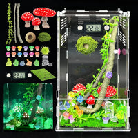 Jumping Spider Enclosure, DIY Insects Habitat - Luminous mushrooms