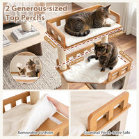Modern Cat Tree, 76'' Tall Cat Tower, 3 Big Platform GCT103WB - Earth Brown / 75.98 inches - image 2