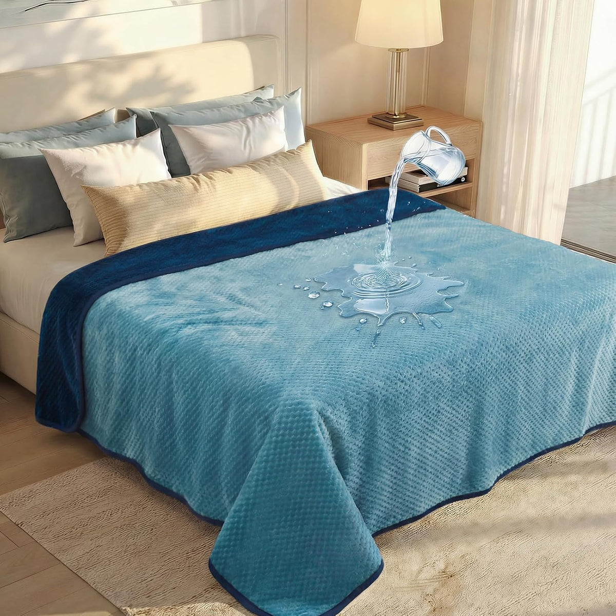 Luciphia Waterproof Blanket for Dog - Blue / XL(85''x57'')