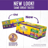 Wellness Complete Health Pate Adult Wet Cat Food, Natural, Protein-Rich, Grain Free, 3 Ounce, 12 Pack, (Chicken & Turkey Favorites Variety Pack)