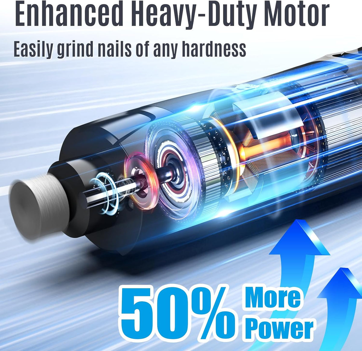 Casfuy New 6-Speed Dog Nail Grinder - Black - image 2