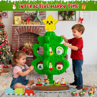 Handwell my first Christmas tree for toddlers with roly poly toys, trains and tracks - view 12