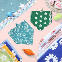100 Pcs Dog Bandanas Bulk Pet Bibs Colorful Triangle Scarf Pet Bandanas for Medium Large Dogs Spring Summer Birthday Costume Decoration (Boho)