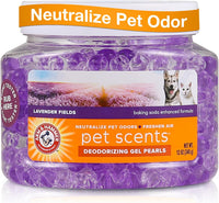 Arm & Hammer Pet Scents Deodorizing Gel Beads, Lavender Fields - Lavender / 12 Ounce (Pack of 1)