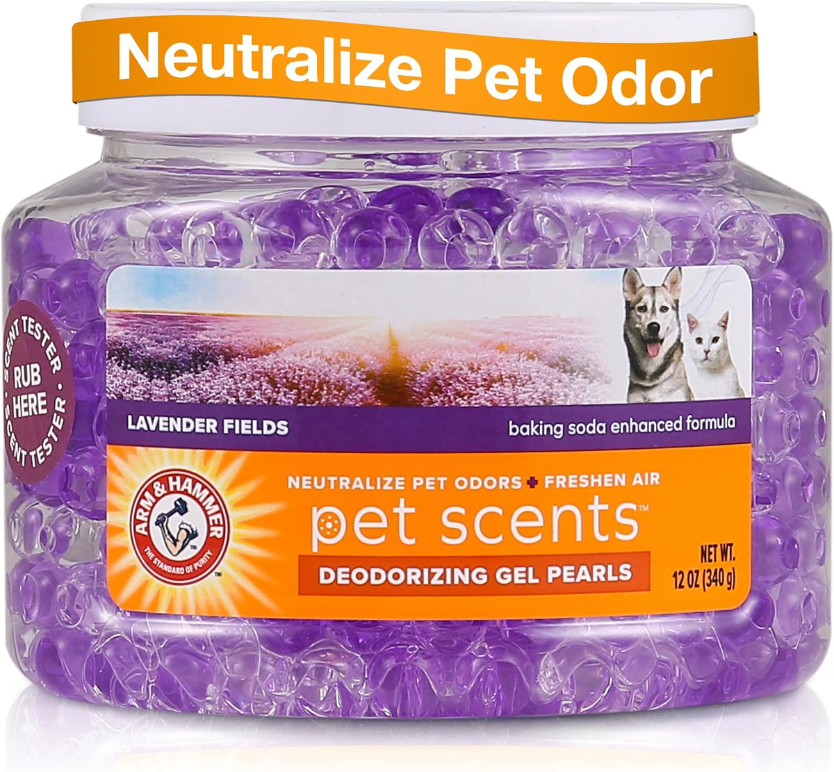 Arm & Hammer Pet Scents Deodorizing Gel Beads, Lavender Fields - Lavender / 12 Ounce (Pack of 1)