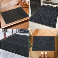 Front Door Mat, 4'x8' Indoor Outdoor Door Mat, Commercial Industrial Entrance Doormat, Heavy Duty Welcome Mat, Rubber Backing Non Slip Doormat for Entryway