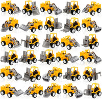 Sosation 72-piece mini construction party favor trucks with cranes, forklifts and excavators - view 3