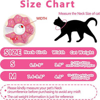 Soft Adjustable Cat Cone Collar, Comfortable Recovery Collar for Cats After Surgery (Pink, Medium)