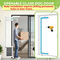 Large Dog Door for Sliding Glass Door - 81" Sliding Door / Large - 3 Flap - image 3