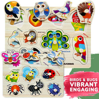 8 Wooden Puzzles for Toddlers 1-3 - Set of 6 - image 4