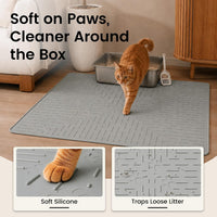 OHMO Large Cat Litter Mat - Grey / Large (31.5x23.6") - image 3
