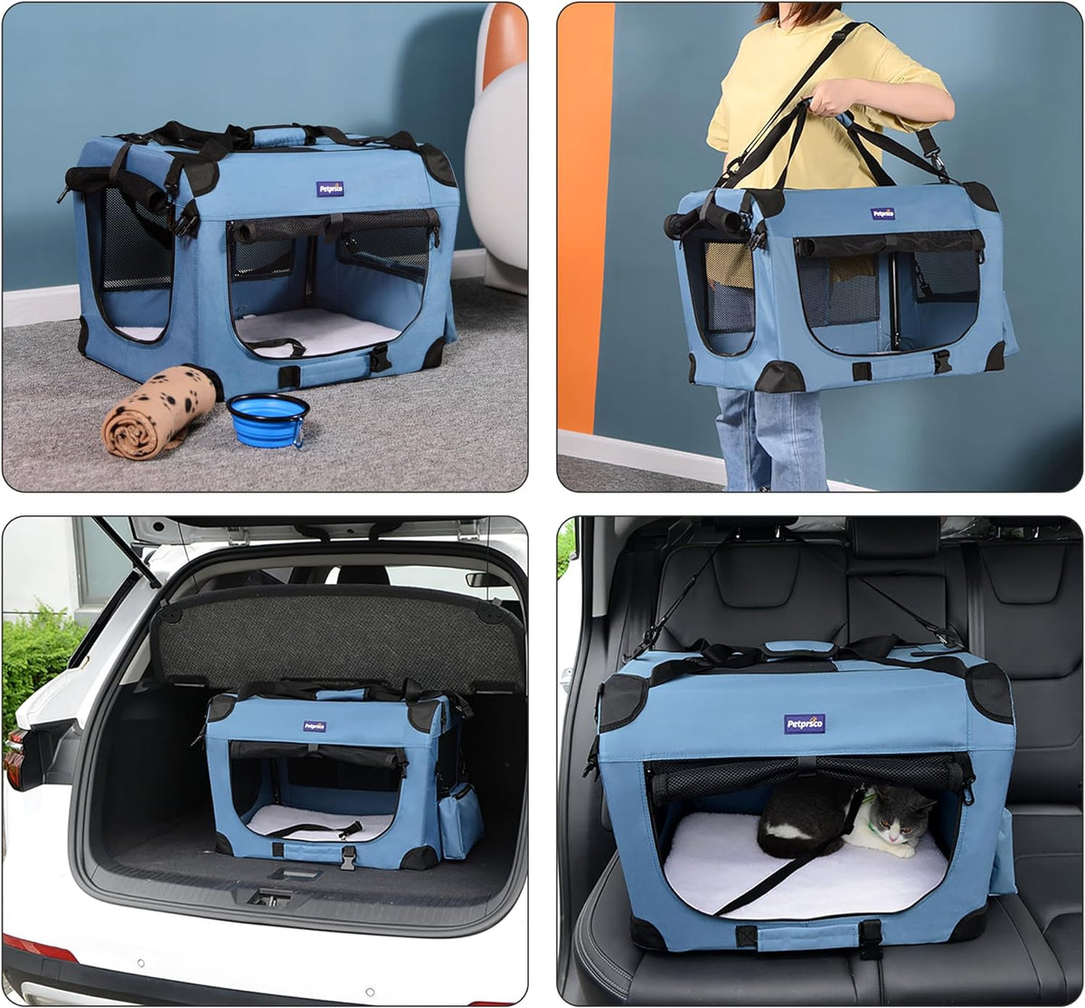 Portable Collapsible Dog Crate - Blue / 24.0"L x 17.0"W x 17.0"H - image 4
