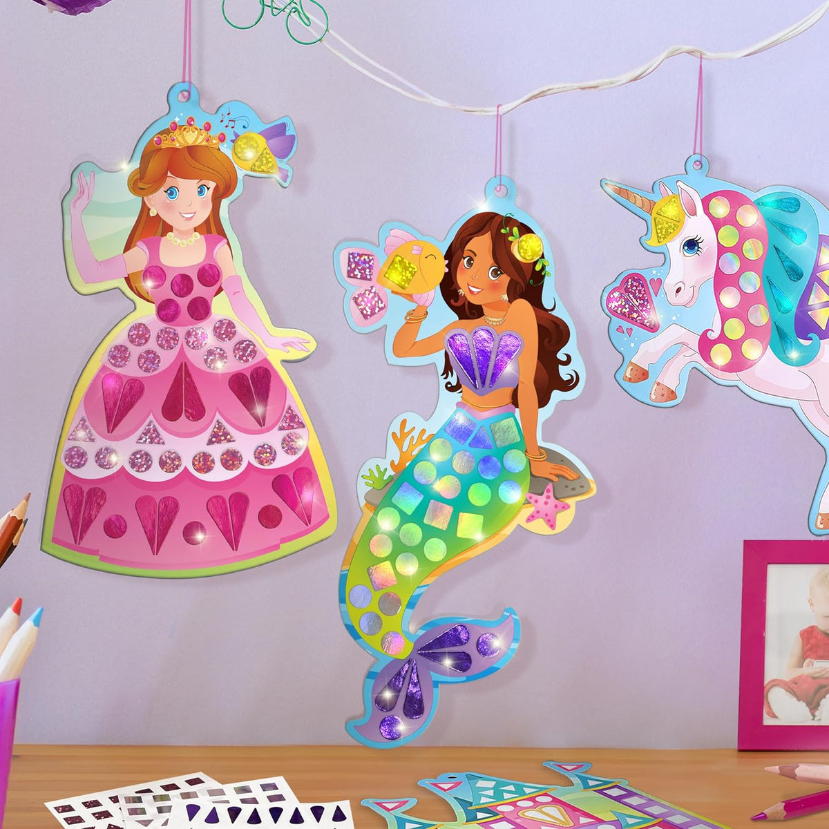 Imagimake Mirror Mosaic, Princess & Unicorn, 10 Templates - 1. Princess & Unicorn - image 4