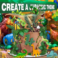 26 PCS Dinosaur Cake Toppers With Dinosaur Eggs Leaves Trees Cake - image 4