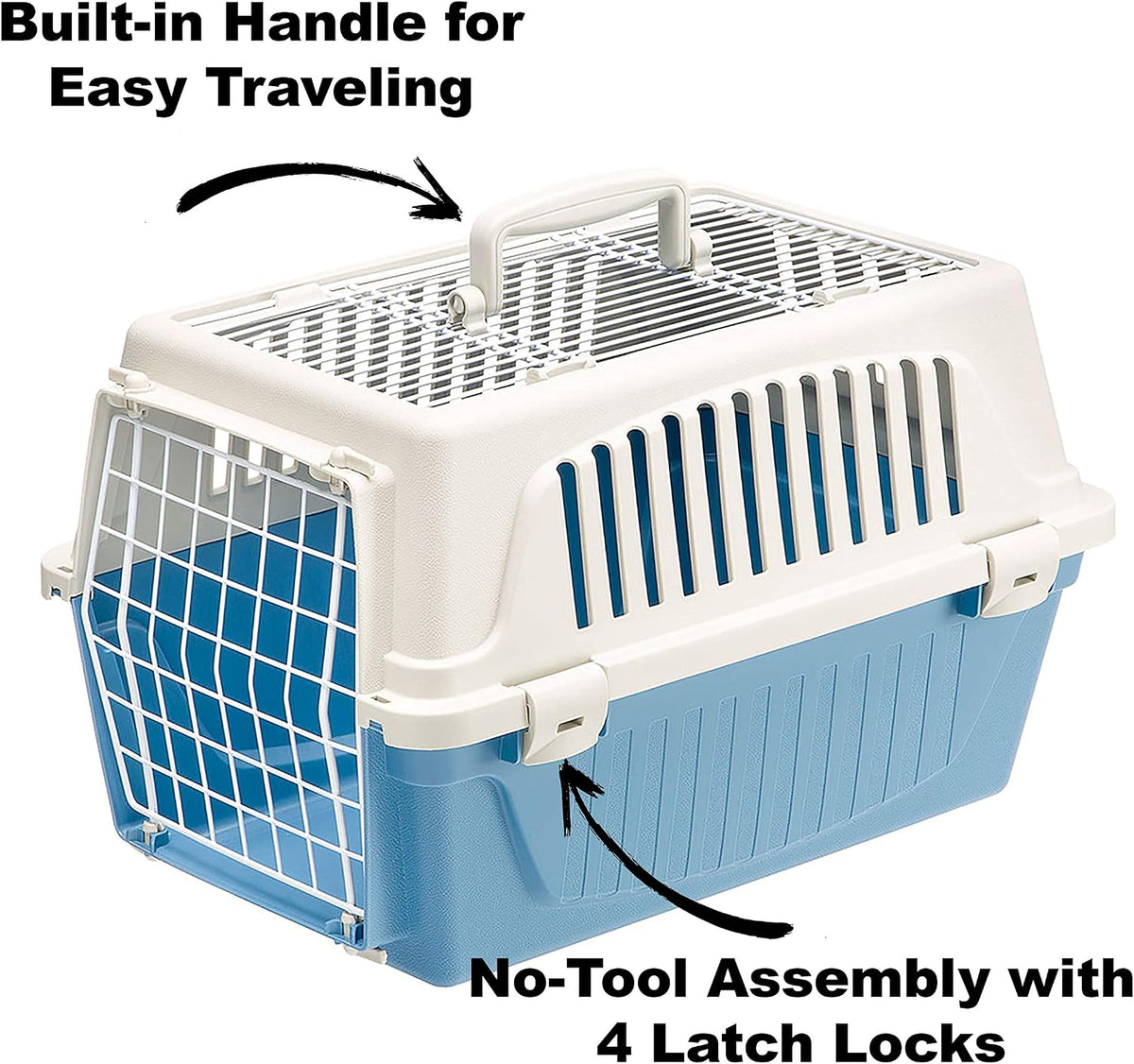 Ferplast Atlas Pet Carrier - Blue / 18.8"L x 13.0"W x 11.8"H - image 3