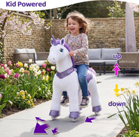 PonyCycle Ride on Unicorn Toys for Girls Pony Riding Pink Unicorn Age - Purple / Size 4 for Age 4-7 - image 2