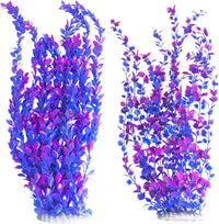 23" Tall Aquarium Plastic Plants - Purple（style A）