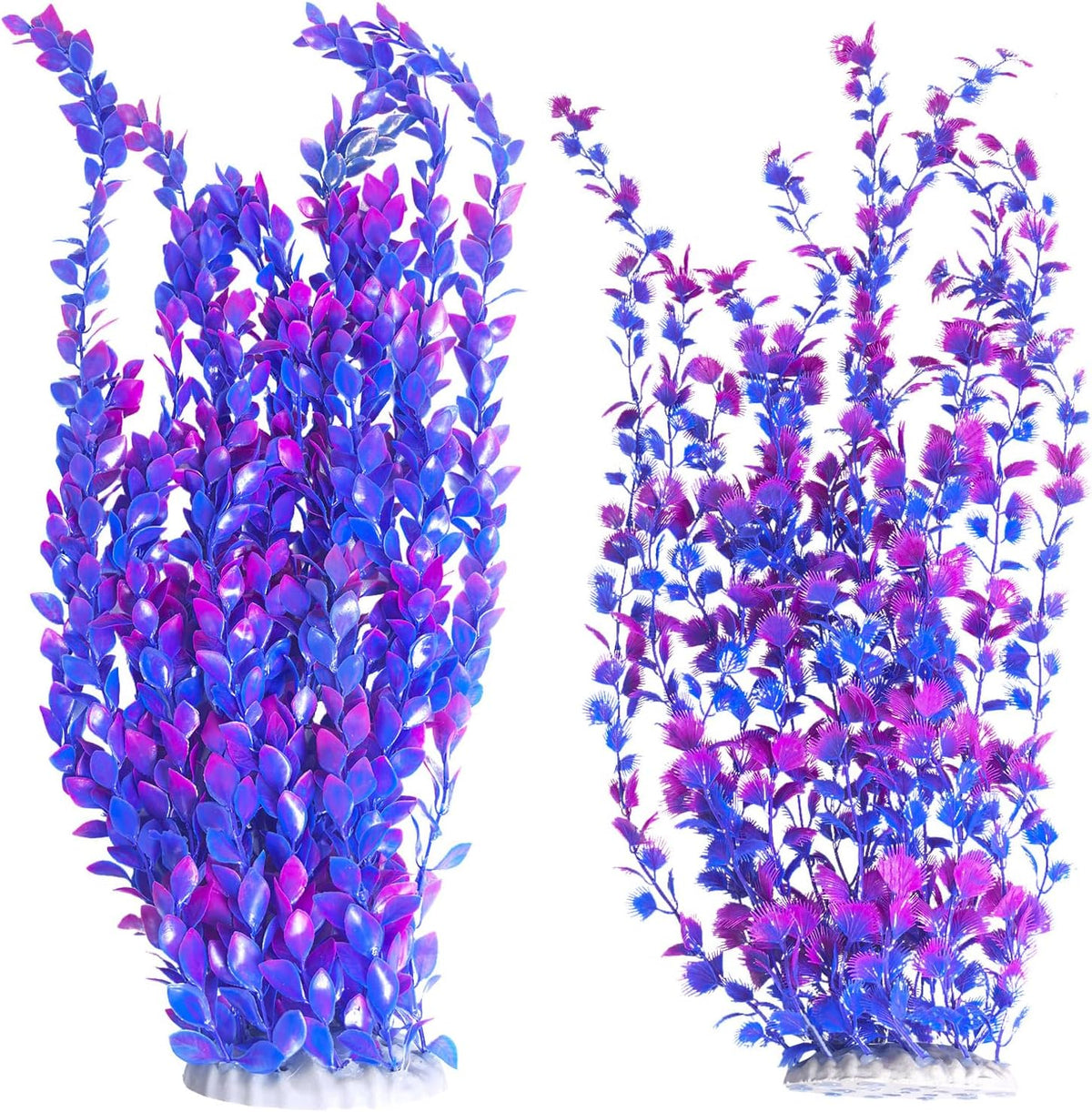 23" Tall Aquarium Plastic Plants - Purple（style A）