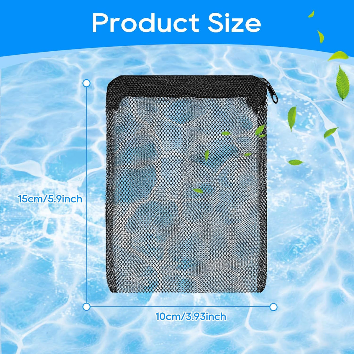 10pc Filter Media Bags for Aquarium - 3.93" x 5.9" - 10pack / Black - image 2