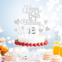 18th Birthday Cake Decorations - Silver - image 3