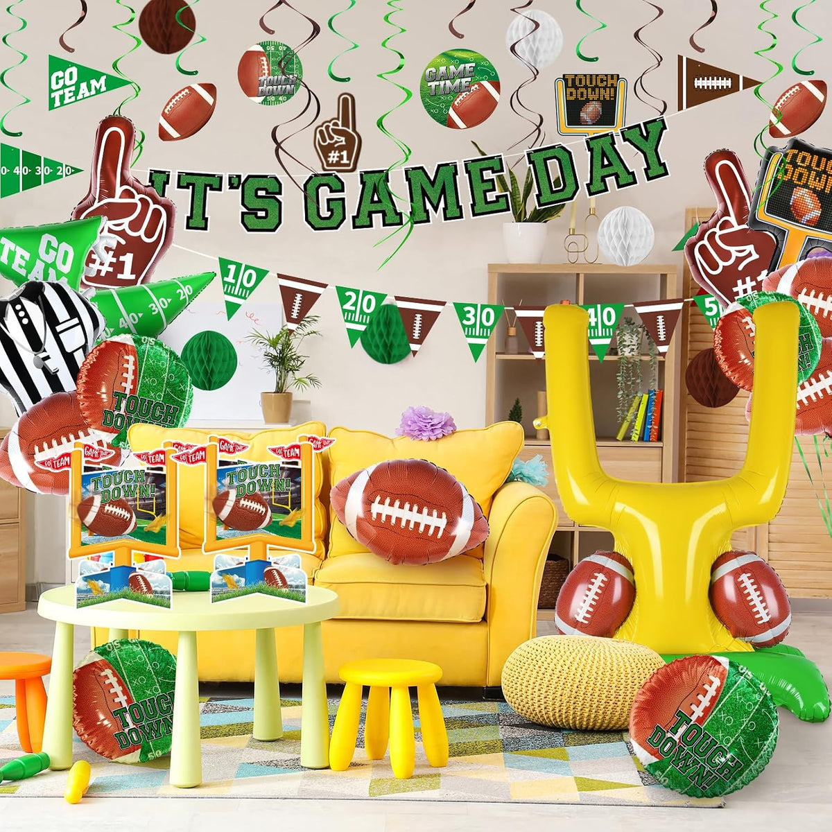 Football Party Supplies Kit - B 1set - image 4