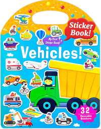 Benresive Reusable Sticker Book, Travel Stickers for Kids - Transport