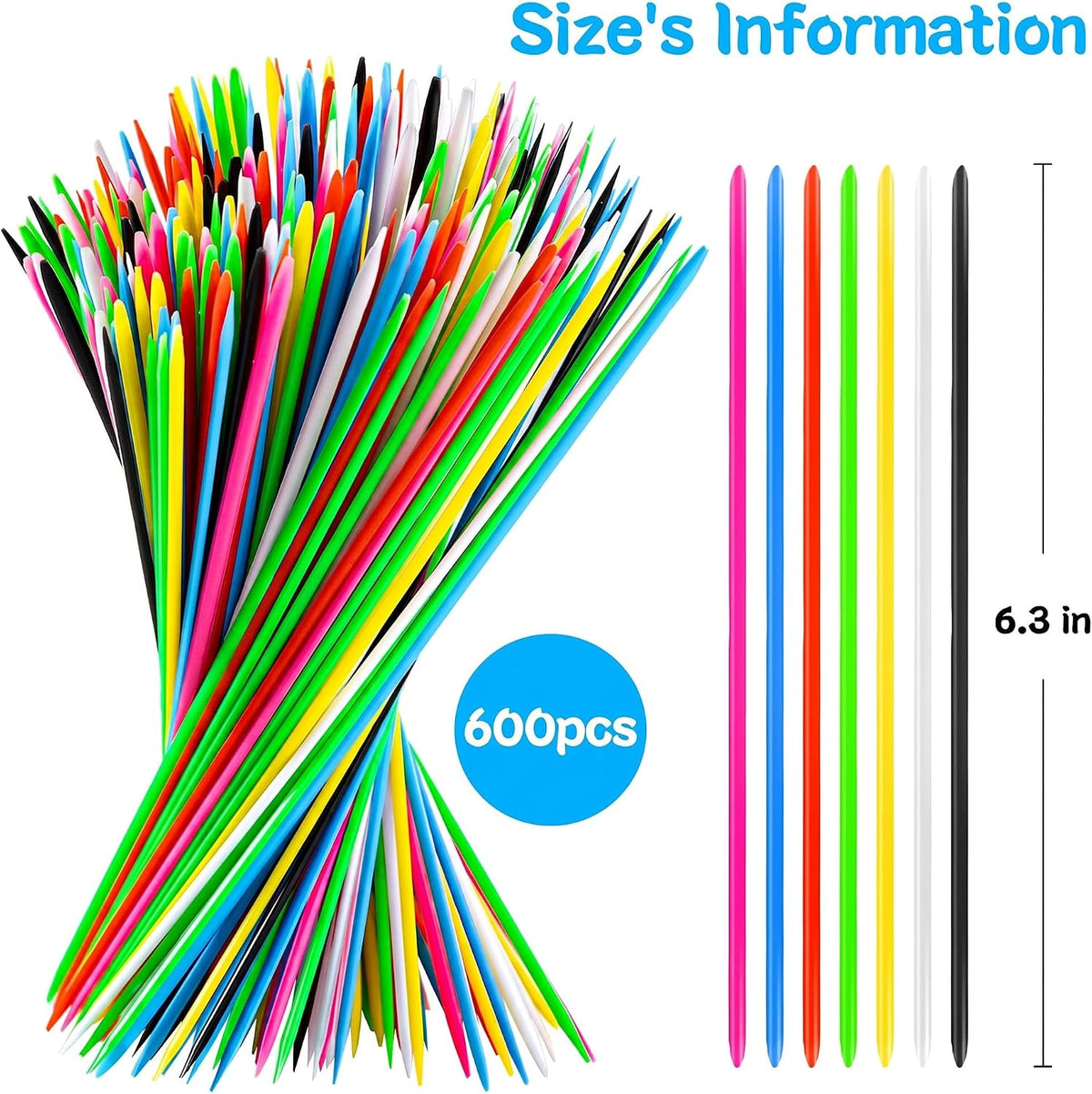 Pick Up Sticks - 240 Pieces Classic Pickup Sticks – Fun for Kids & Family - 600pcs - image 2