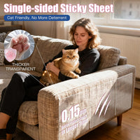 20-piece clear cat scratch furniture protector sheets - view 3