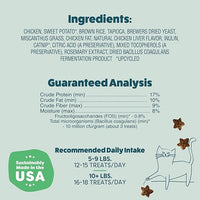 Shameless Pets Crunchy Cat Treats - Catnip Treats for Cats with Digestive Support, Natural Ingredients Kitten Treats with Real Chicken, Healthy Flavored Feline Snacks - Catnip N Chill, 3-Pk