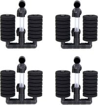 AQUANEAT 4 Pack Double Bio Sponge Filter, for Fry, Betta, Shrimp - Small 4pcs