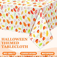 Newwiee 3 pack Halloween plastic tablecloths with candy corn print, 108 x 54 inches - view 36